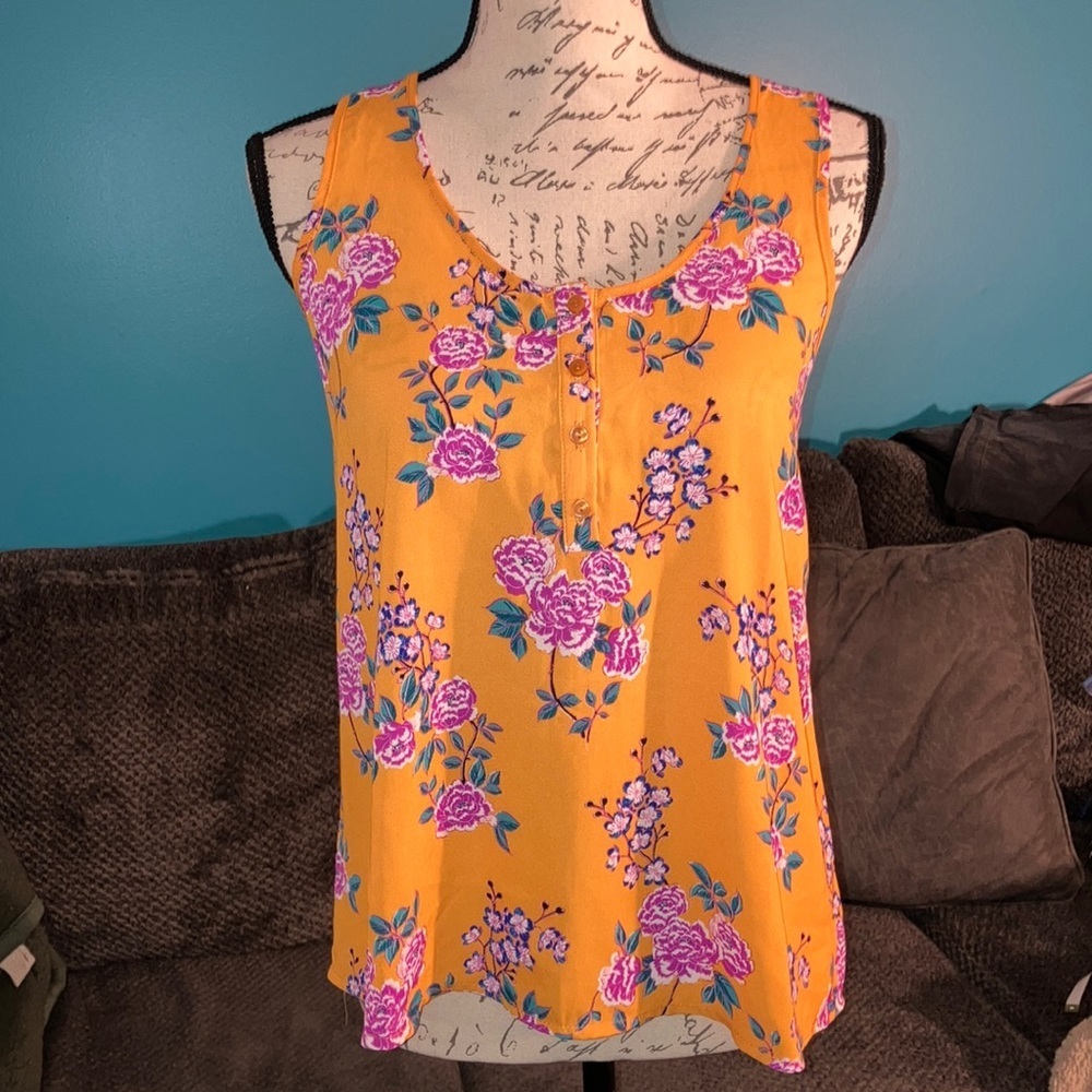 🎉4 for $20 Pink Rose Floral Tank, Small